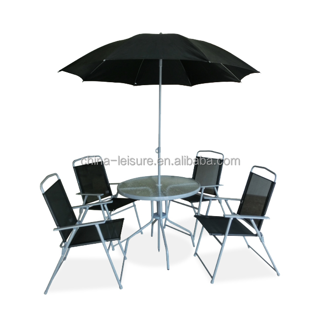 Metal Tempered Glass Outdoor Bistro Round Patio Garden Table Garden